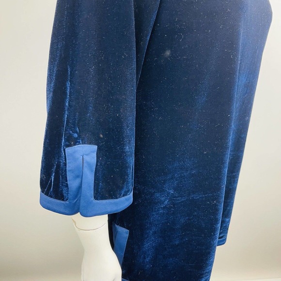 Soft Surroundings Womans Sz Large Weekender Velvet Tunic Top Dark Blue #25939 - Picture 6 of 9